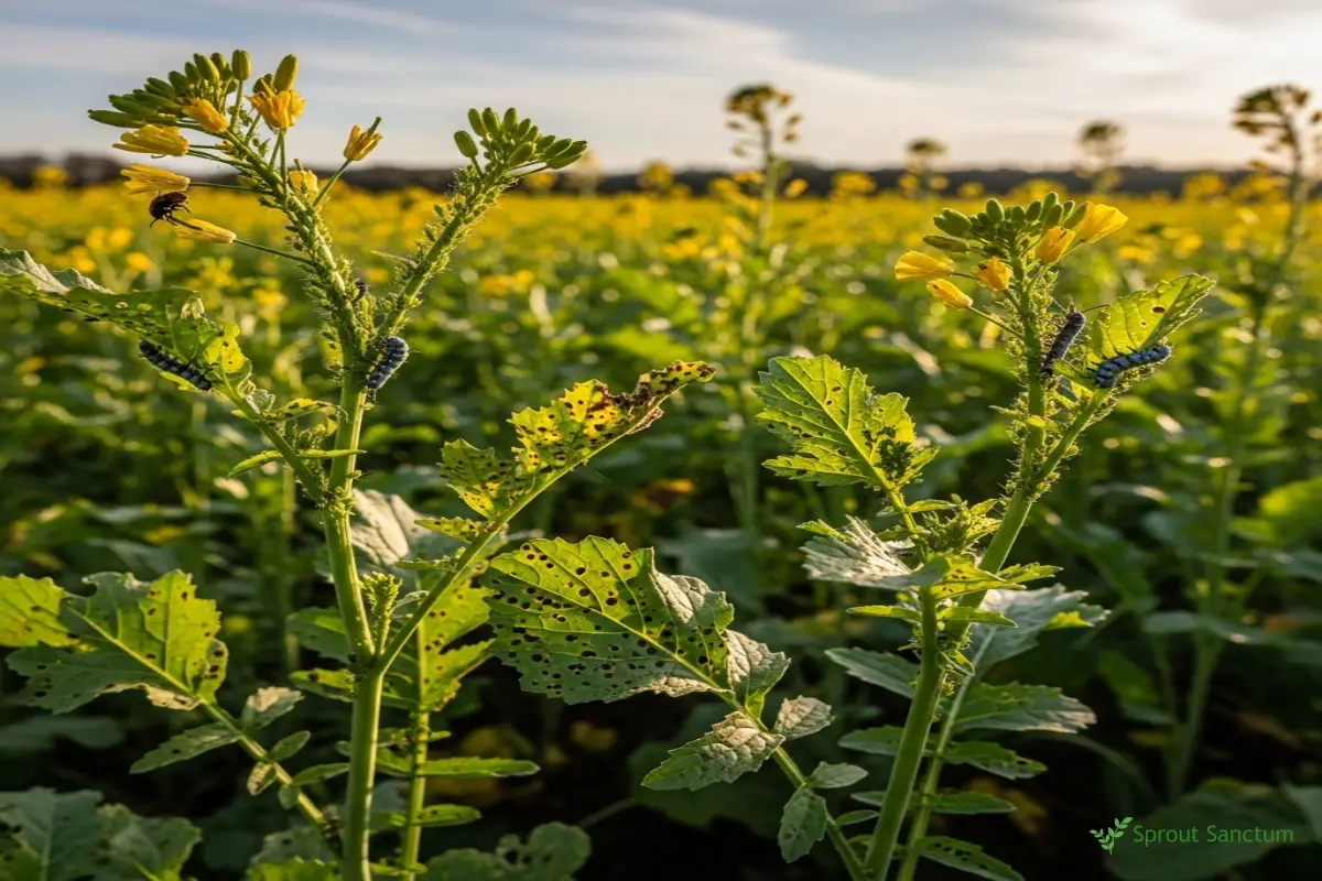 Pest and disease management in mustard plants
